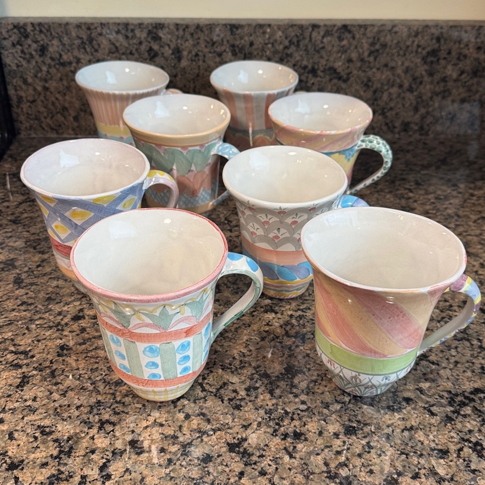 MacKenzie-Child’s Mugs set of 8